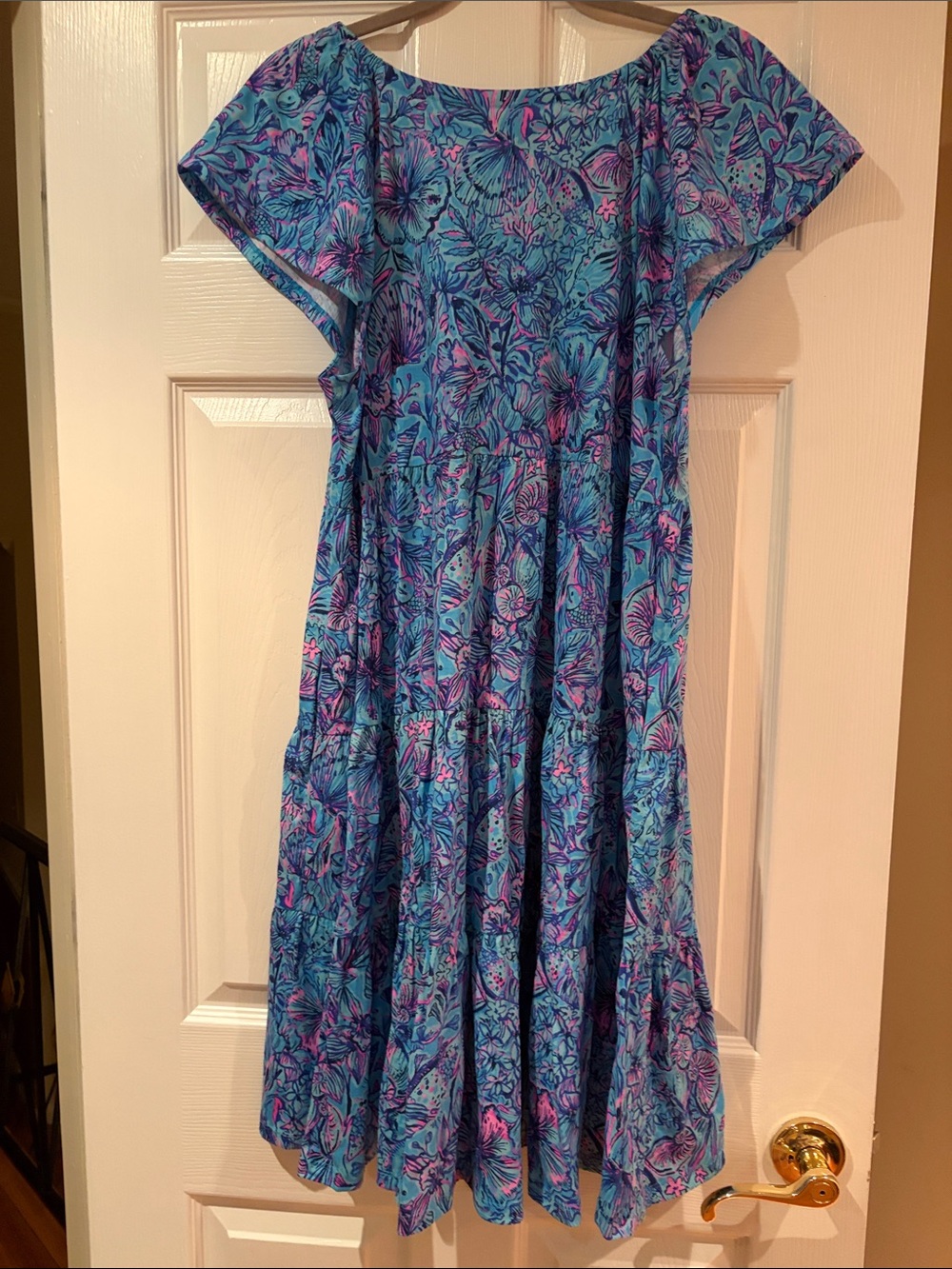 Lilly Pulitzer Blue and Pink Floral Top - Picture 3 of 4